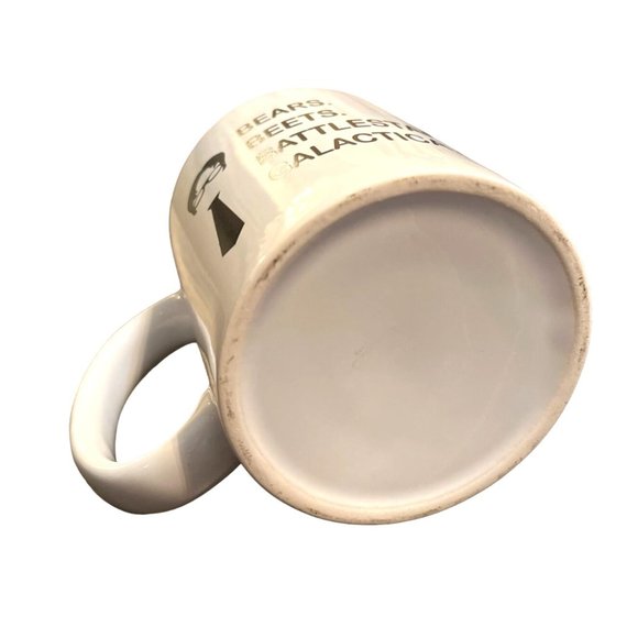 The Office Dwight Shrute Bears Beets Battlestar Galactica White Coffee Mug 3.75" - Picture 4 of 5